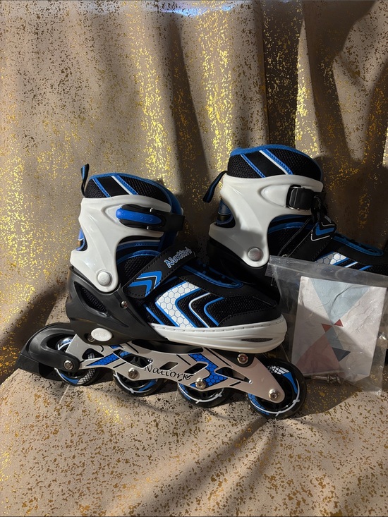 Nattork Skates Other - Youth Adjustable Inline Skates in Black and Blue